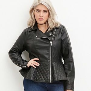 Forever 21 Peplum Biker Jacket